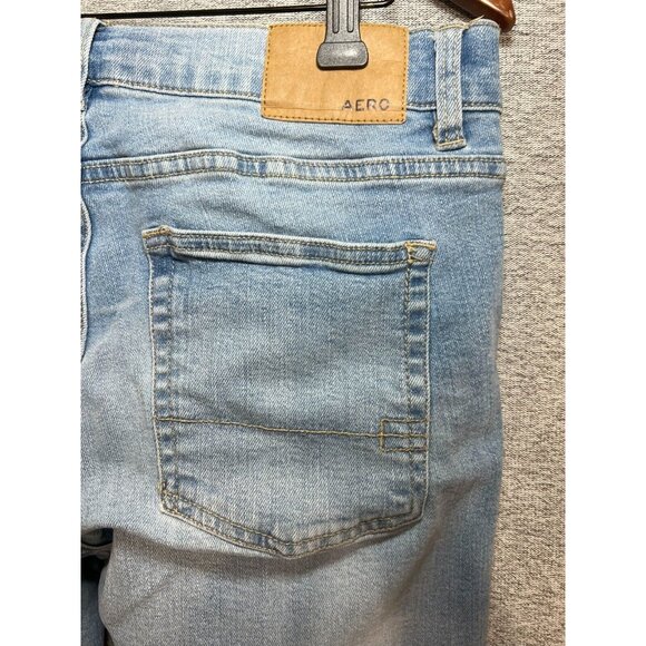 Aeropostale Jeans Women 30 Blue Slim Straight Leg Light Wash Mid Rise Ankle - Picture 11 of 13